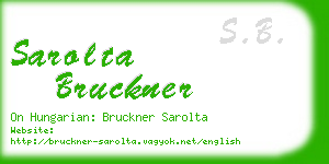 sarolta bruckner business card